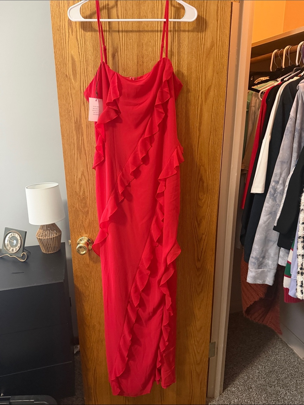 Revolve Red Ruffle Maxi Dress - Picture 2 of 4
